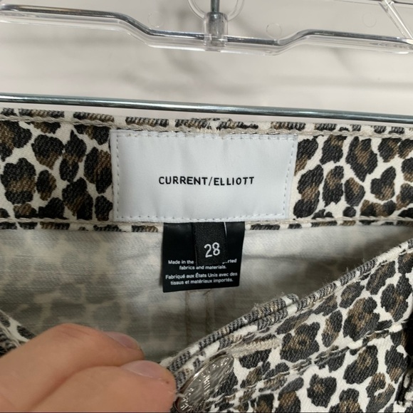 Current Elliot Womens Snow Leopard Crop Jeans size 28 - Picture 2 of 4